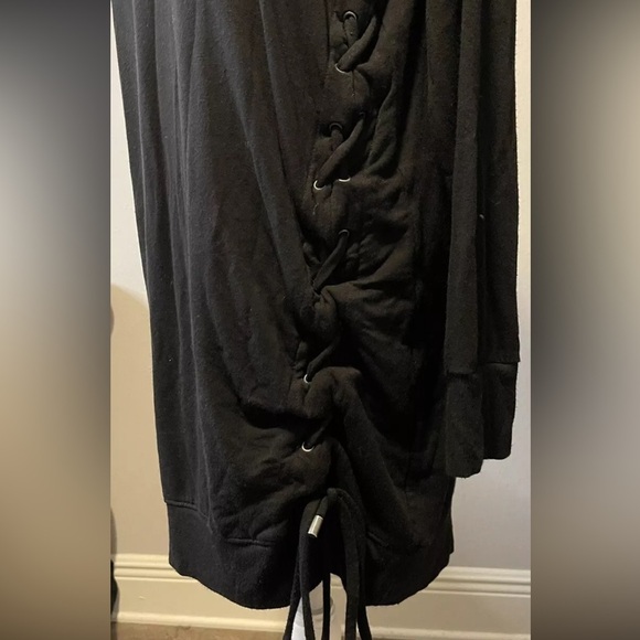 Express One Eleven Black Sweater Dress with Tie Size Medium - Picture 11 of 12